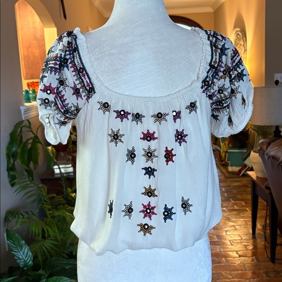 Free People embellished bubble top size XS - Picture 9 of 14